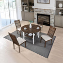 WOODHOMER Round Dining Furniture Set 1Table with 4 chairs
