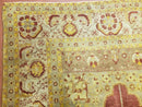 4' 5" X 7' Antique HandmadeTurkish Prayer Melas Oushak Wool Rug Mehrab Nice