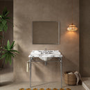 VICI 36" Bathroom Console Sink, Undermount Ceramic Vanity Basin by HouseOfZazla