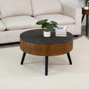 Round Coffee Table With Storage Function For Living Rooms by HouseOfZazla