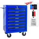 Rolling Metal Tool Chest With Drawers, Steel Storage Cabinet With Ball Bearing Slides by HouseOfZazla