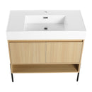 Modern Bathroom Vanity Combo With Single Resin Sink And Storage Cabinet by HouseOfZazla