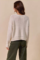 SO ME Vegetable Round Neck Long Sleeve Sweater