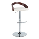 Grotto - Contemporary Adjustable Barstool & Swivel With Rounded T Footrest (Set of 2) by HouseOfZazla