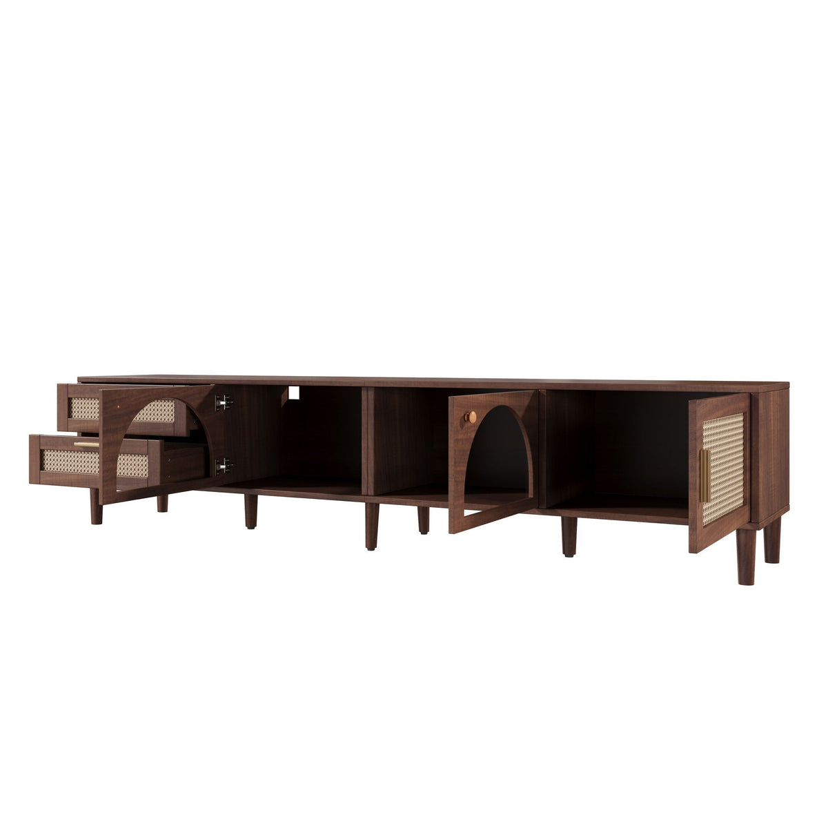 TV Stand With App-Controlled LED Lights, 2 Drawers & Door Storage, photo 2 of 21