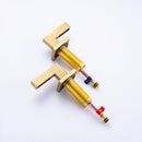 8 inch Widespread Bathroom Faucet Matte Black Bathroom Faucets for Sink 3 Hole Brass 2 Handle Lavatory Square Faucet Modern rv Bathroom Faucets