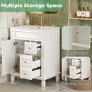 Bathroom Vanity With Sink, Compact Cabinet & 2 Drawers And Adjustable Shelf by Unique Piece Furniture