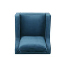 Blue Velvet Upholstered Club Chair