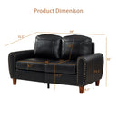 59" Classic Living Room Sofa Loveseat Faux Leather Couch by HouseOfZazla