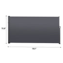 Retractable Side Screen Awning, Uv Resistant, Waterproof, Patio Privacy Screen For Garden, Balcony, Courtyard by Unique Piece Furniture
