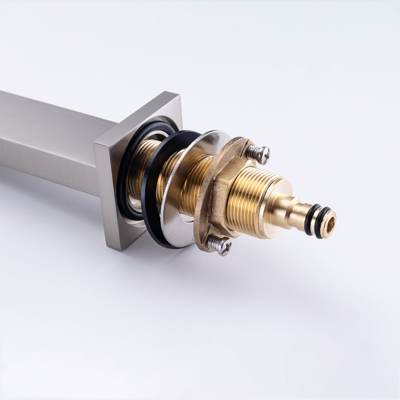 8 inch Widespread Bathroom Faucet Matte Black Bathroom Faucets for Sink 3 Hole Brass 2 Handle Lavatory Square Faucet Modern rv Bathroom Faucets