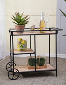 Shelf With Wheel - Black / Brown by HouseOfZazla