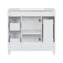 Bathroom Vanity With Ceramic Sink, Soft Close Doors, Adjustable Shelves by HouseOfZazla