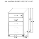 Malcolm - 5 Drawer Bedroom Chest - Black