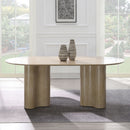 Jirina - Dining Table - Travertine Pattern by Unique Piece Furniture