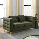 3-seater + 3-seater Combination sofa.Green teddy