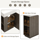 Bathroom Vanity With Sink, Freestanding Wood Grain Cabinet With Storage by Unique Piece Furniture
