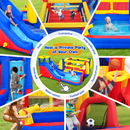 7 in 1 Inflatable Slide Water Park for Kids by HouseOfZazla