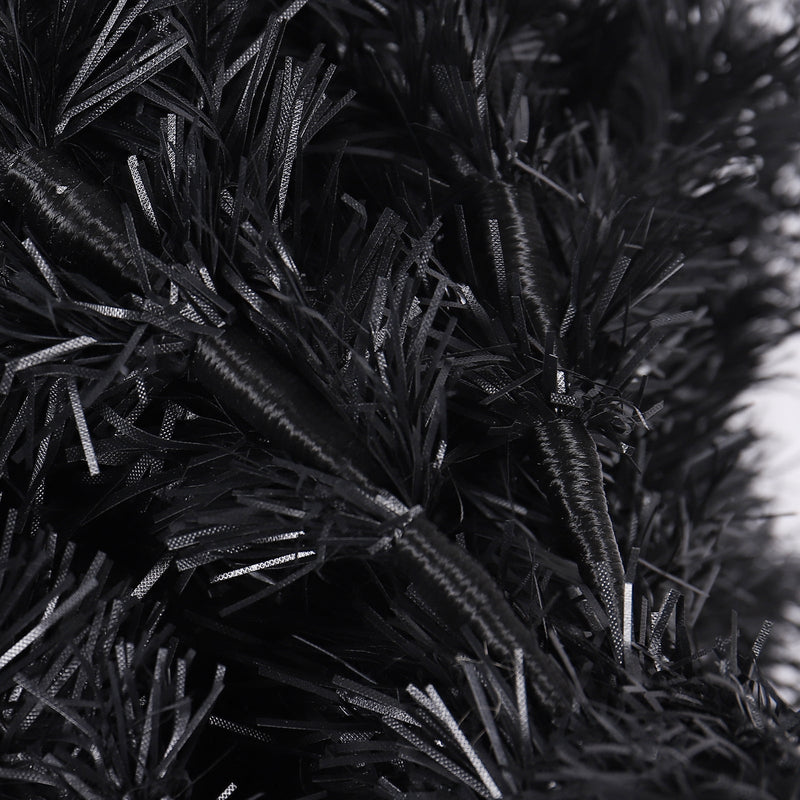 7.5FT Black Slim Artificial Christmas Tree Includes Foldable Metal Stand