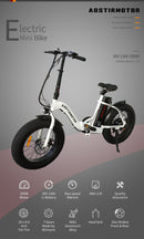 G20 Folding Electric Bike Ebike Bicycle 500W Motor 20" Fat Tire With 36V/13Ah Li-Battery New Model