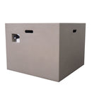 Outdoor Patio Square Gas Burning Concrete Fire Pit 40,000 BTU by HouseOfZazla