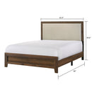 Panel Bed With Fabric Upholstered Tufted Nailhead Trim Headboard by HouseOfZazla