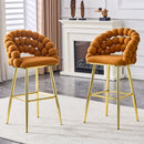 Bubble, Ball Chain Tufted Bar Chairs For Kitchen Island & Home Bar (Set of 2) by HouseOfZazla