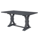 Devingo Extendable Dining Table Rustic Style - Gray by HouseOfZazla