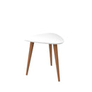 Utopia - Triangle End Table - White by HouseOfZazla