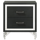 Malcolm - 2 Drawer Nightstand - Black by HouseOfZazla