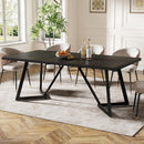 Rectangular Dining Table For 6 - 8 People - Black by HouseOfZazla