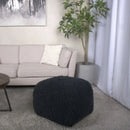 Spongy Microfiber Square Pouf Soft Seating