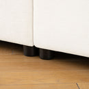 Stylish Sofa With Storage Seat And Cylindrical Backrest