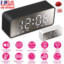 Mirror Digital Alarm Clock LED V5.0 Wireless Speaker Clock with FM Radio Temperature Display MMC Card Slot