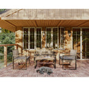 4 Piece Patio Furniture Set With Acacia Wood Table Top And Cushions by HouseOfZazla