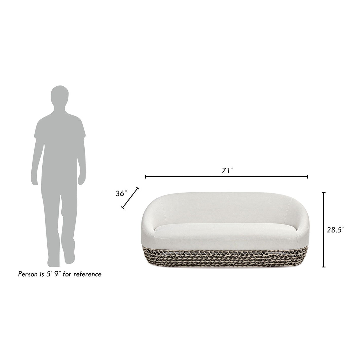 Willow - Upholstered Patio Deep Seating Sofa, photo 13 of 21