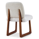 Dining Chair With Curved Legs (Set of 2) - Beige / Brown by HouseOfZazla