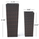 Rattan Flower Pot - Brown