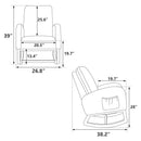 Modern Accent Rocker Armchair With Side Pocket, Upholstered High Back by Unique Piece Furniture