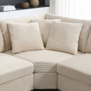 Convertible L Shaped Sectional Corner Couch With Armrest Storage Cup Holders USB Charger, Irregular Corner Oversized Comfy Modular Sofa by HouseOfZazla