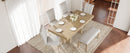 TOPMAX Farmhouse Extendable Wood Dining Table Set for 6 by HouseOfZazla