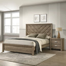2 Drawer Nightstand With Pulls, Bedroom Furniture - Light Brown by HouseOfZazla
