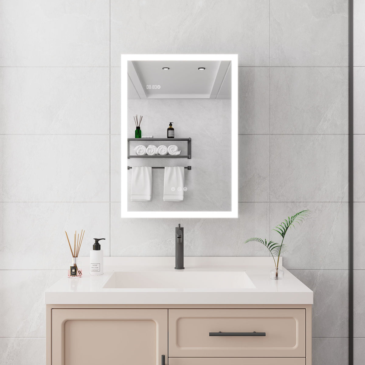 Bathroom Medicine Cabinet With Lights, LED Medicine Cabinet With Mirror, Lighted Medicine Cabinet With Defogger, photo 10 of 12