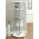Tenley - 4 Shelf Curio Cabinet With Hexagonal Design by HouseOfZazla