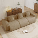 Deep Seat Modular 3 Seat Boneless Sofa with French Edge Piping