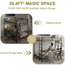 Ethan - Bunk Bed With Desk, Charging Station, Storage Shelves by Unique Piece Furniture