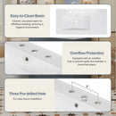 Bathroom Vanity With Ceramic Sink Combo, Abundant Storage Cabinet 2 Soft Close Doors And 5 Drawers by HouseOfZazla