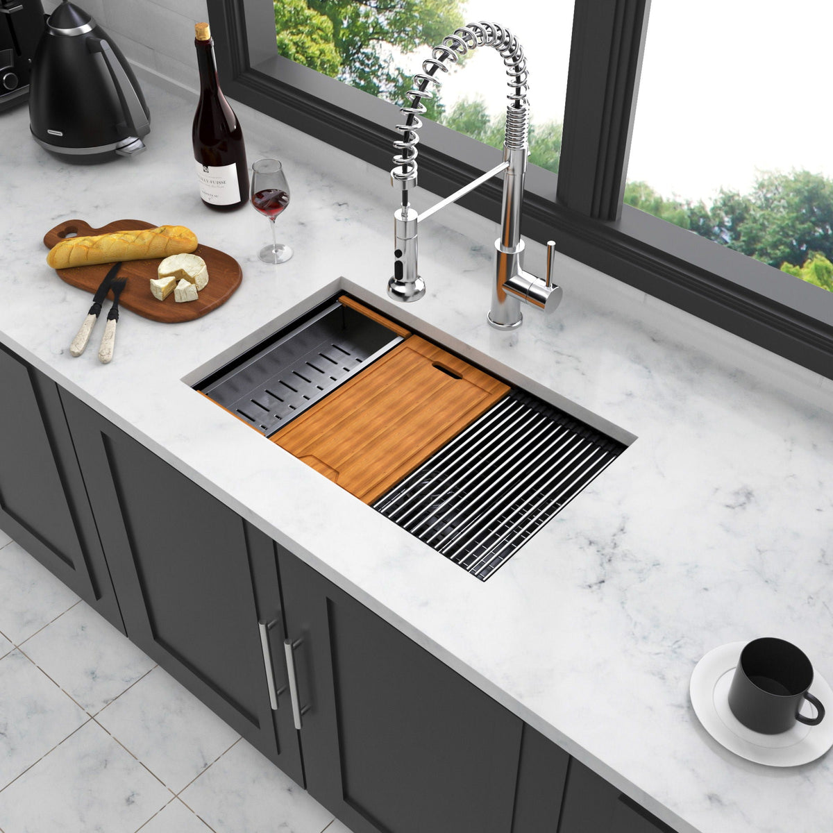 Workstation Kitchen Sink, Single Bowl Undermount, photo 10 of 16