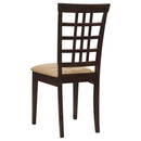Lattice Back Side Chair (Set of 2) - Brown by HouseOfZazla