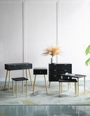 Side Tables (Set of 3) - Black / Gold by HouseOfZazla